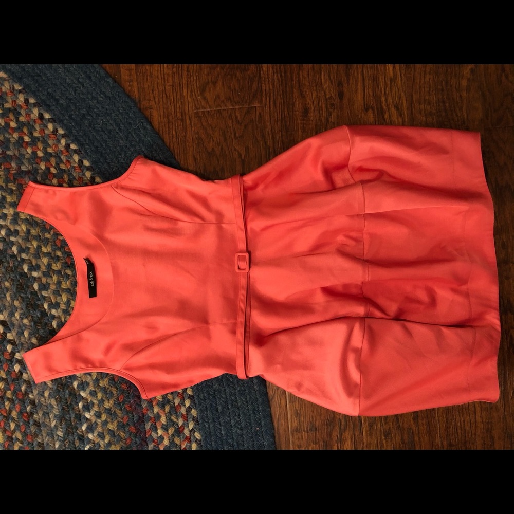 Ark & co apricot bubble dress with belt